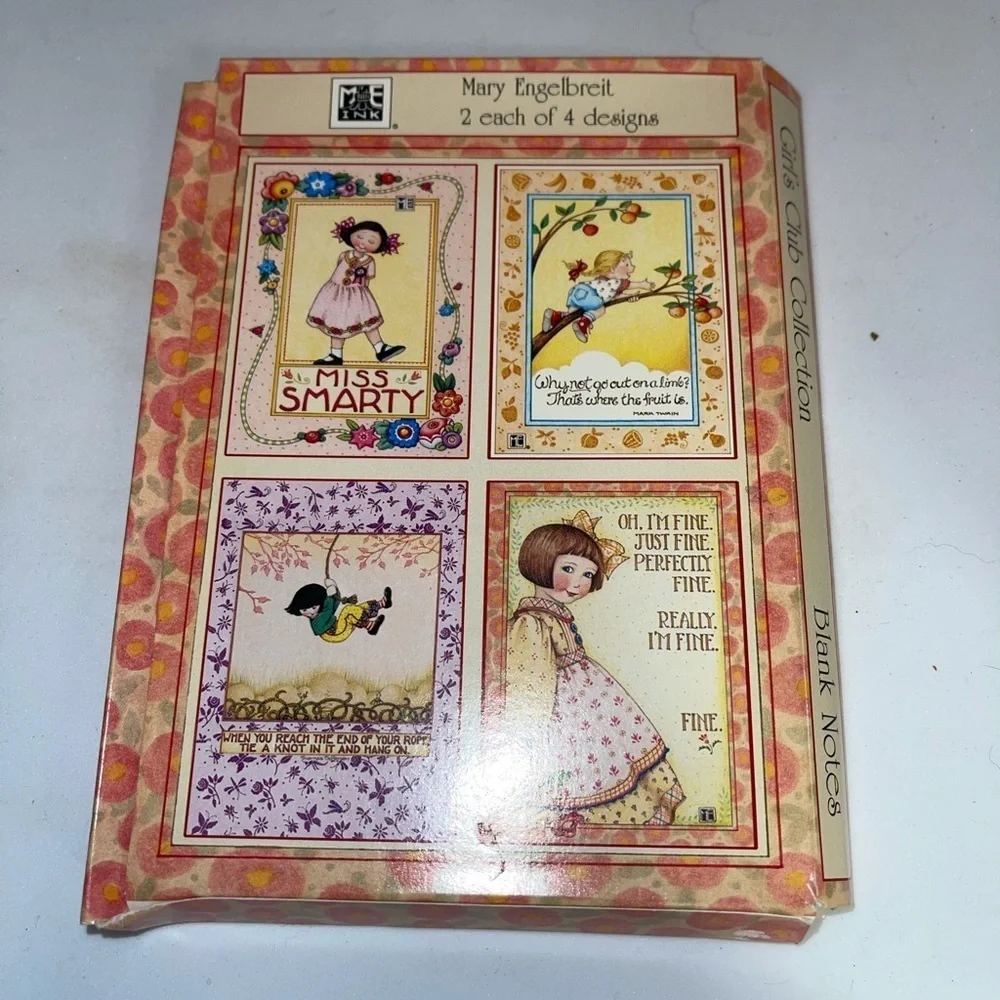 Set of 6 Mary Engelbreit cards as pictured- CUTE!!